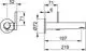 Keuco-Mischer mit verschiedenen Abmessungen, dargestellt in technischem Diagramm, mit klaren Maßangaben und Konturen für Montage.